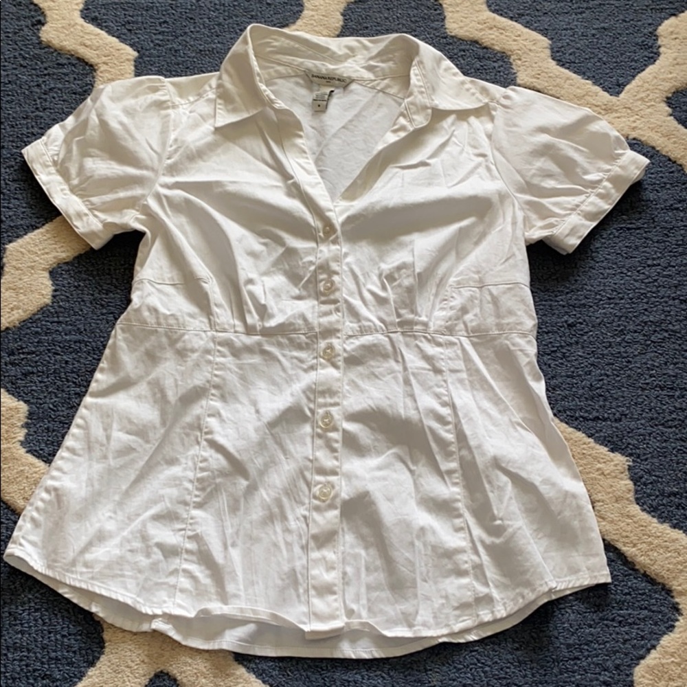 Banana Republic White short sleeve shirt